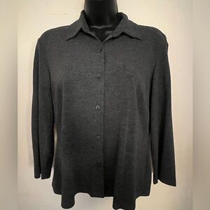 Classic Gray Button-Up Cardigan